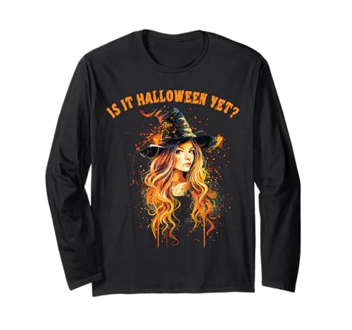 Gruselige Pin Up Hexe Halloween Pinup Girl Langarmshirt von Ghoulish halloween gifts