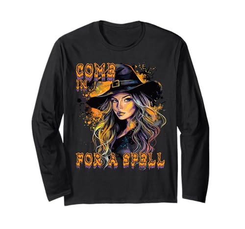 Gruselige Pin Up Hexe Halloween Pinup Girl Langarmshirt von Ghoulish halloween gifts