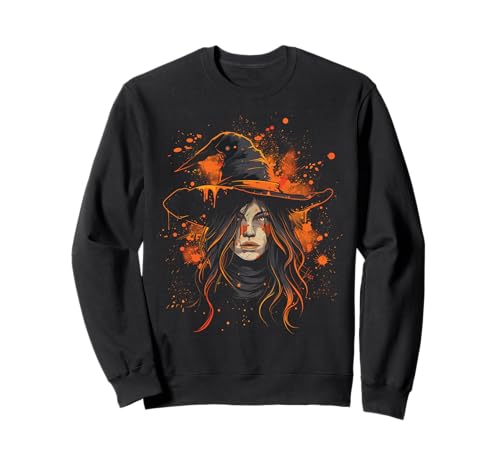 Gruselige Pin Up Hexe Halloween Pinup Girl Sweatshirt von Ghoulish halloween gifts