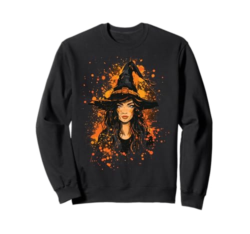 Gruselige Pin Up Hexe Halloween Pinup Girl Sweatshirt von Ghoulish halloween gifts