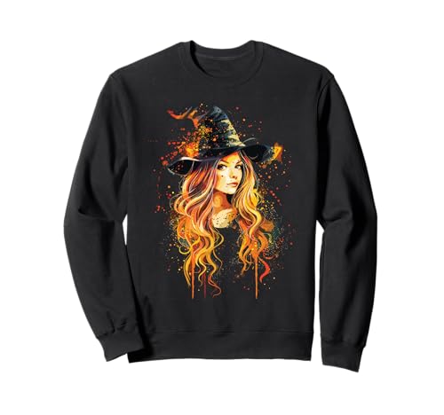 Gruselige Pin Up Hexe Halloween Pinup Girl Sweatshirt von Ghoulish halloween gifts