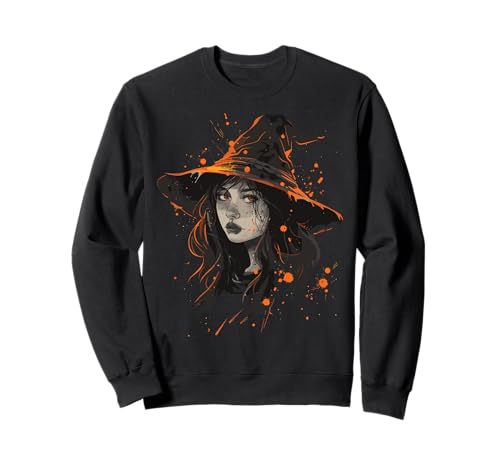 Gruselige Pin Up Hexe Halloween Pinup Girl Sweatshirt von Ghoulish halloween gifts