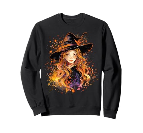 Gruselige Pin Up Hexe Halloween Pinup Girl Sweatshirt von Ghoulish halloween gifts