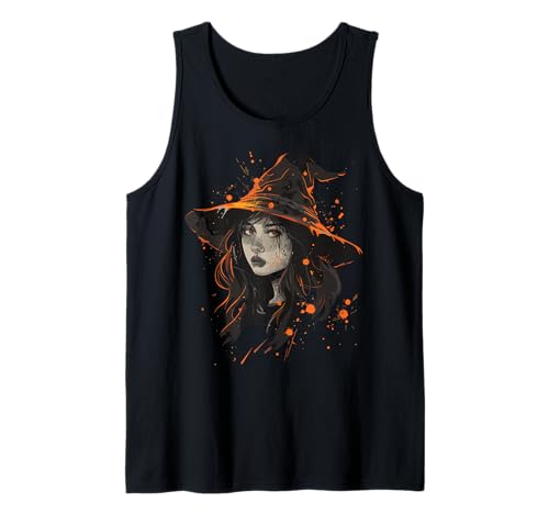 Gruselige Pin Up Hexe Halloween Pinup Girl Tank Top von Ghoulish halloween gifts