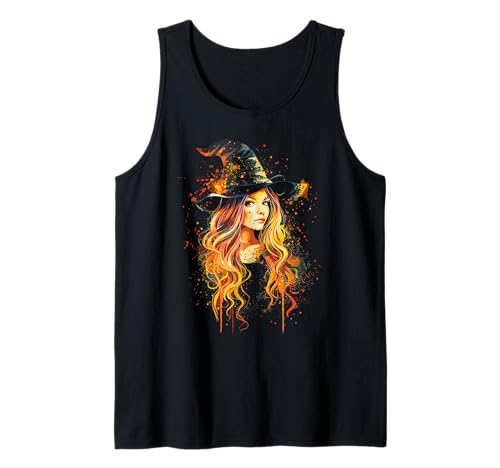 Gruselige Pin Up Hexe Halloween Pinup Girl Tank Top von Ghoulish halloween gifts