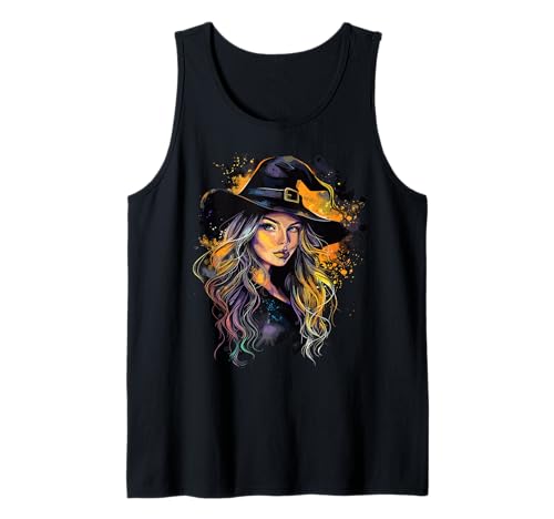Gruselige Pin Up Hexe Halloween Pinup Girl Tank Top von Ghoulish halloween gifts