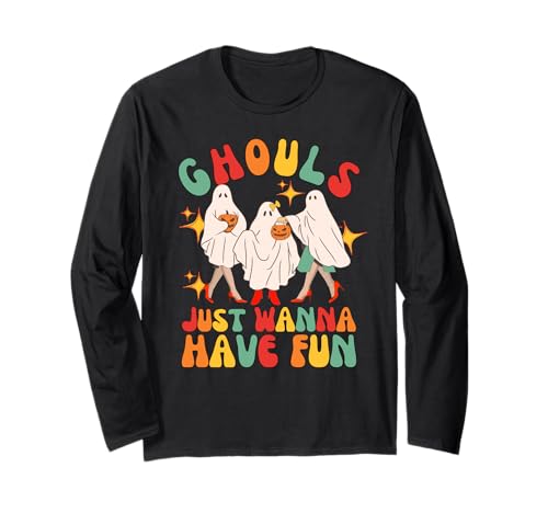 Ghouls Just Wanna Have Fun Retro Gruppe Halloween Mädchen Frauen Langarmshirt Ghouls Just Wanna Have Fun Retro Gruppe Halloween Mädchen Frauen Langarmshirt von Ghouls Night Out Girls Halloween Group Designs