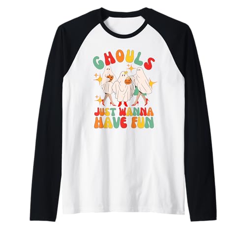 Ghouls Just Wanna Have Fun Retro Gruppe Halloween Mädchen Frauen Raglan Ghouls Just Wanna Have Fun Retro Gruppe Halloween Mädchen Frauen Raglan von Ghouls Night Out Girls Halloween Group Designs