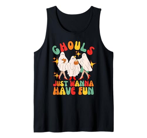 Ghouls Just Wanna Have Fun Retro Gruppe Halloween Mädchen Frauen Tank Top Ghouls Just Wanna Have Fun Retro Gruppe Halloween Mädchen Frauen Tank Top von Ghouls Night Out Girls Halloween Group Designs