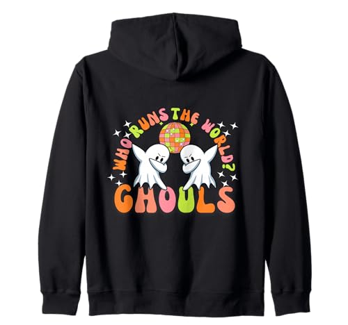 Wer läuft die Welt? Ghouls Halloween Empowering für Mädchen Kapuzenjacke von Ghouls Night Out Girls Halloween Group Designs