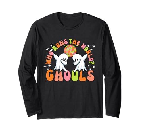 Wer läuft die Welt? Ghouls Halloween Empowering für Mädchen Langarmshirt Wer läuft die Welt? Ghouls Halloween Empowering für Mädchen Langarmshirt von Ghouls Night Out Girls Halloween Group Designs