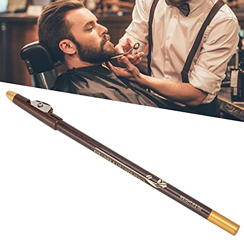 Professioneller Bartstift-Füller Männer, Bartstift mit Anspitzer, Bartstift-Formungs-Styling-Werkzeug Styling und Kanten (Dunkelbraun) von Ghzste