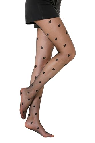 Gi&Gi Strumpfhose Fantasia Motiv Damen 40den Extra Komfort Gute Quanlità Made in Italy N.1533, Schwarz , Small-Medium von Gi&Gi