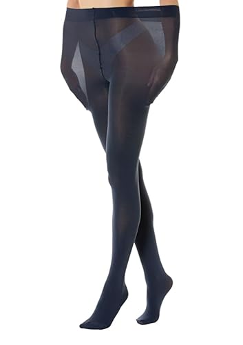 Gi&Gi Damen-Strumpfhose kurvig blickdicht Super Größe Winter Mikrofaser Plus Size 180 Denar. Große Wintergröße, dunkelblau, XXL von Gi&Gi