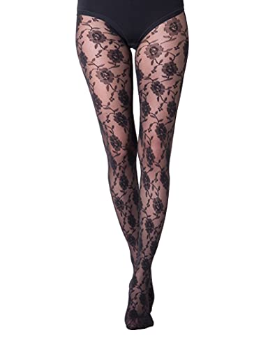 Gi&Gi Damen-Strumpfhose mit Blumen 40 Denari, Nr. 1342 (L/XL), Blumen, L/XL von Gi&Gi