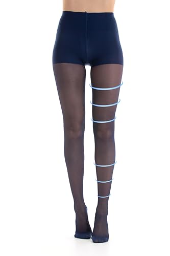 Gi&Gi Kompressionsstrumpfhose 14-16 Klasse 1 graduiert, Strümpfe tex 70 den durchscheinend formend für Damen, dunkelblau, S von Gi&Gi