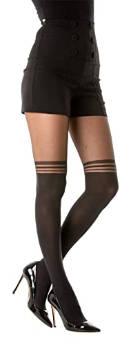 Gi&Gi Damen-Strumpfhose, Faux Parigina 20•60Den Made in Italy Nr. 1620, Schwarz , Small-Medium von Gi&Gi