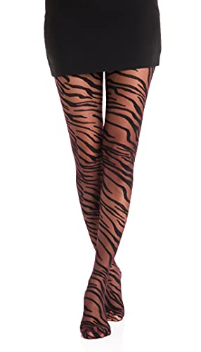 Gi&Gi strumpfhosen damen muster ，Transparente Strumpfhose 40 Denier mit Animal-Muster N 1294 (schwarz, S/M) von Gi&Gi