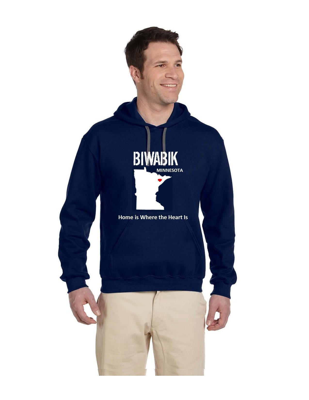 Biwabik, Minnesota | Or Other Hometown Home Is Where The Heart Is Adult 9 Oz. Ringspun Kapuzenpullover Biwabik, Minnesota | Or Other Hometown Home Is Where The Heart Is Adult 9 Oz. Ringspun Kapuzenpullover von GiGisMinnColDesigns