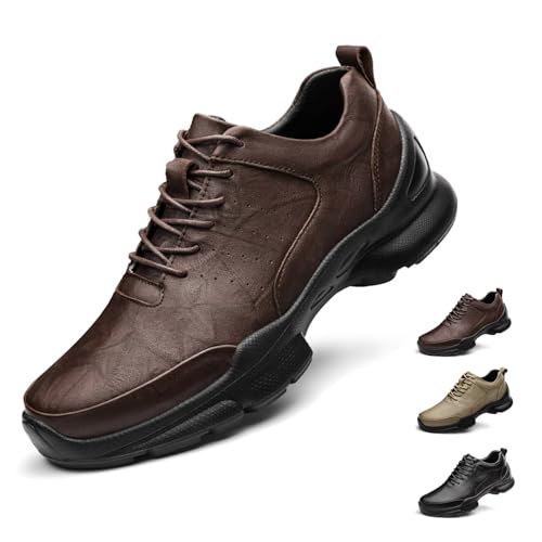 GiJQbFL 2,36 Zoll unsichtbare höhenverstärkende Schuhe für Herren – modische Schnür-Sneaker zum Fahren lässig atmungsaktiv, Sportschuhe von GiJQbFL