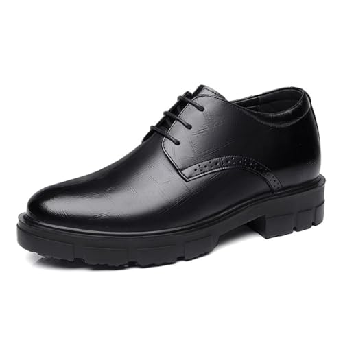 GiJQbFL Herren-Loafer zum Hineinschlüpfen, 5 cm größere Schuhe – rutschfeste Business-Oxfords aus Leder mit Schnürung für das Büro bei der Hochzeit GiJQbFL Herren-Loafer zum Hineinschlüpfen, 5 cm größere Schuhe – rutschfeste Business-Oxfords aus Leder mit Schnürung für das Büro bei der Hochzeit von GiJQbFL