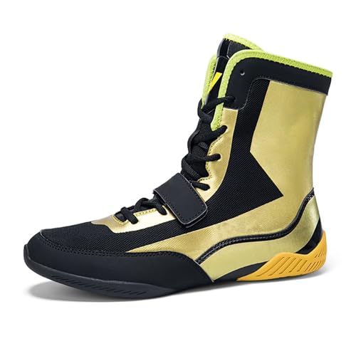 GiJQbFL Herren Wrestling-Boxschuhe Pro Fighting Boots und Bodybuilding Boxen Gewichtheben MMA Training Workout Schuhe von GiJQbFL