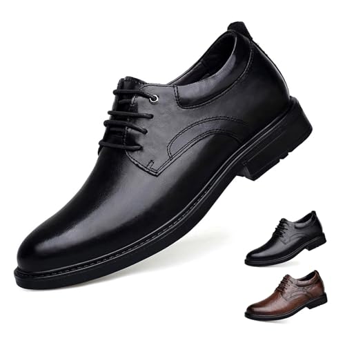 GiJQbFL Unsichtbare, höhenverstärkende Herrenschuhe mit Erhöhung – 6 cm hohe formelle Business-Oxfords aus Leder für Hochzeiten und das Büro GiJQbFL Unsichtbare, höhenverstärkende Herrenschuhe mit Erhöhung – 6 cm hohe formelle Business-Oxfords aus Leder für Hochzeiten und das Büro von GiJQbFL