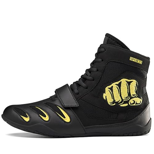 GiJQbFL Wrestling-Boxschuhe, professionelle Kampfstiefel und Trainingsschuhe für Herren und Damen, hohe Fitness-Sneaker GiJQbFL Wrestling-Boxschuhe, professionelle Kampfstiefel und Trainingsschuhe für Herren und Damen, hohe Fitness-Sneaker von GiJQbFL