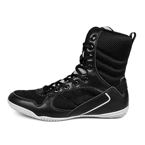 GiJQbFL Wrestling- und Boxschuhe für Herren – Atmungsaktive professionelle Kampfstiefel und Trainingsschuhe, Bodybuilding- und Gewichtheber- und Kampftrainingsschuhe von GiJQbFL