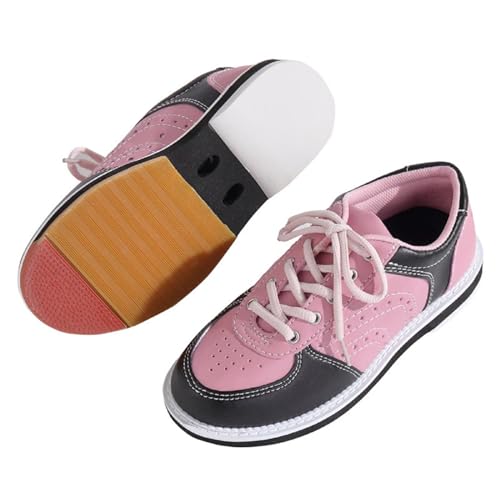 GiJQbFL rutschfeste Bowlingschuhe für Damen professionelle Bowling-Sneaker aus Leder verschleißfest atmungsaktiv rutschfest bequem GiJQbFL rutschfeste Bowlingschuhe für Damen professionelle Bowling-Sneaker aus Leder verschleißfest atmungsaktiv rutschfest bequem von GiJQbFL