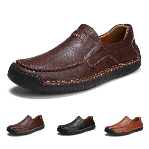 Herren-Loafer, Elegante Schuhe – lässige Slipper mit Fußgewölbeunterstützung und Lederfutter für gemütliche Spaziergänge, Reisen, Autofahren, Büro und Arbeit Herren-Loafer, Elegante Schuhe – lässige Slipper mit Fußgewölbeunterstützung und Lederfutter für gemütliche Spaziergänge, Reisen, Autofahren, Büro und Arbeit von GiJQbFL