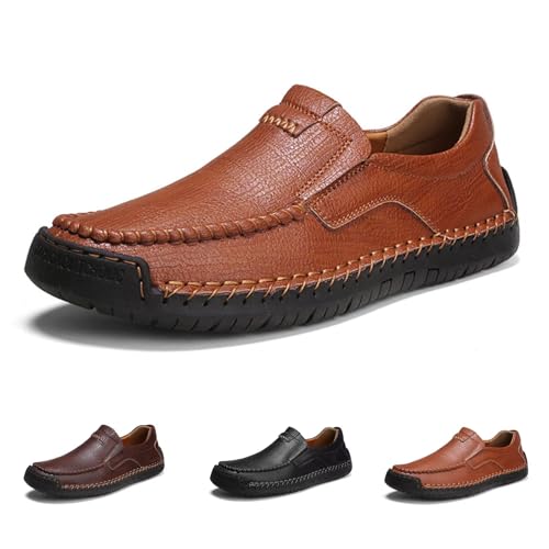 Herren-Loafer, Elegante Schuhe – lässige Slipper mit Fußgewölbeunterstützung und Lederfutter für gemütliche Spaziergänge, Reisen, Autofahren, Büro und Arbeit Herren-Loafer, Elegante Schuhe – lässige Slipper mit Fußgewölbeunterstützung und Lederfutter für gemütliche Spaziergänge, Reisen, Autofahren, Büro und Arbeit von GiJQbFL