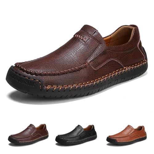 Herren-Loafer mit quadratischer Zehenpartie, formelle Schuhe – lässige Slipper mit Lederfutter und Fußgewölbeunterstützung zum Gehen, Reisen, Autofahren, fürs Büro und die Arbeit Herren-Loafer mit quadratischer Zehenpartie, formelle Schuhe – lässige Slipper mit Lederfutter und Fußgewölbeunterstützung zum Gehen, Reisen, Autofahren, fürs Büro und die Arbeit von GiJQbFL