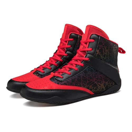 Wrestling-Boxschuhe für Männer und Frauen – Bodybuilding Box-, Gewichtheber MMA-Schuhe High-Top-Profi-Kampfstiefel und Trainings-Workout-Sneaker von GiJQbFL
