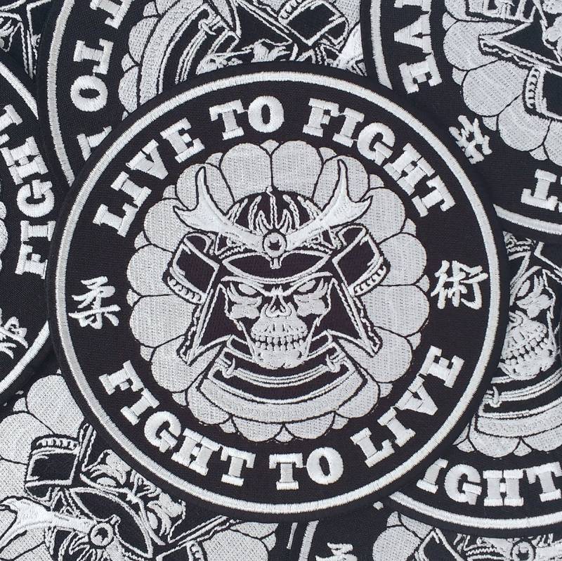 Jiu Jitsu Patches Live To Fight 4, 7 Zoll Bjj Geschenk Für Liebhaber Gi Patch Mma Geschenke Dad Skeleton von GiStoreRocks