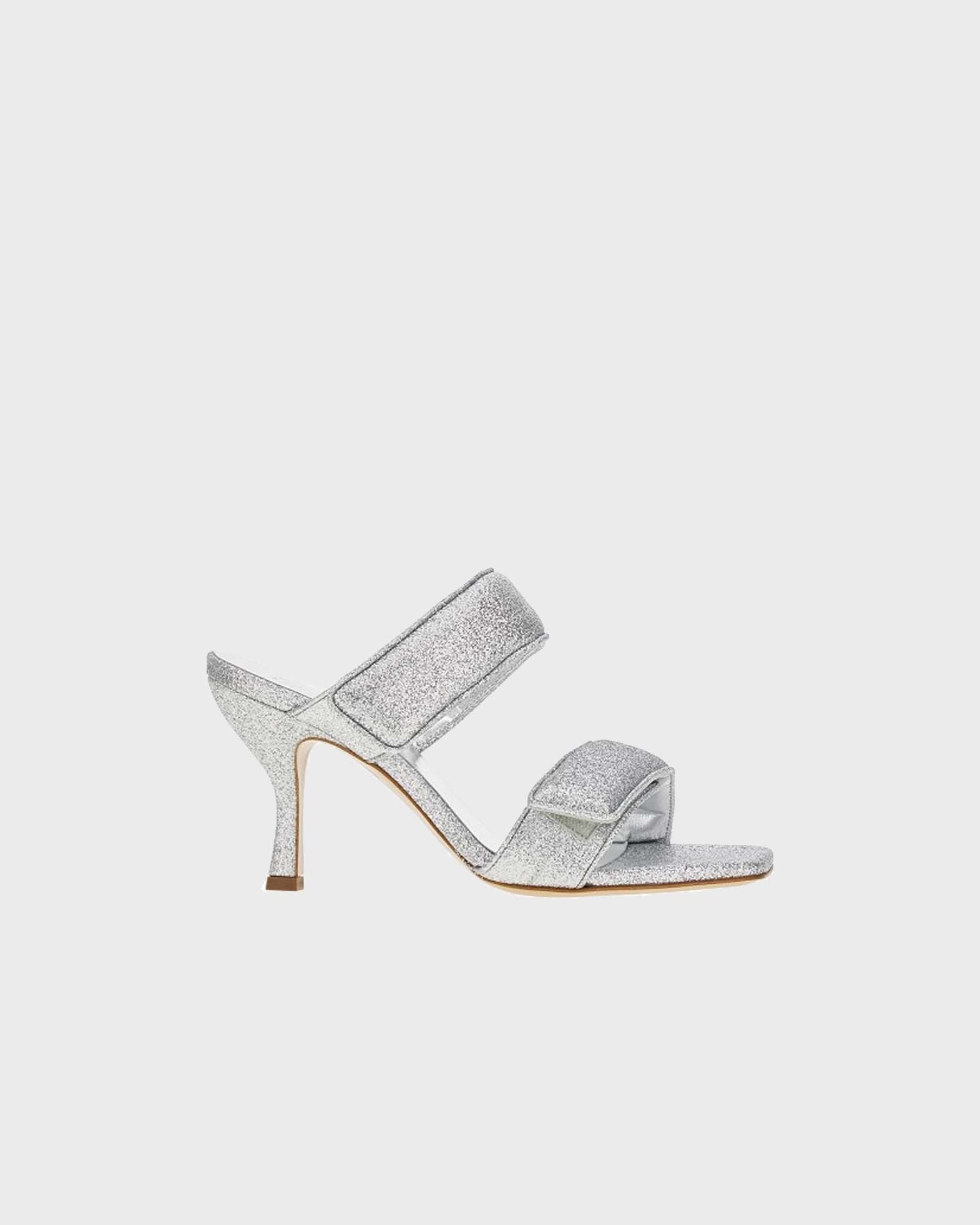 Gia Borghini Heels Strap Sandal Glitter Silver von Gia Borghini