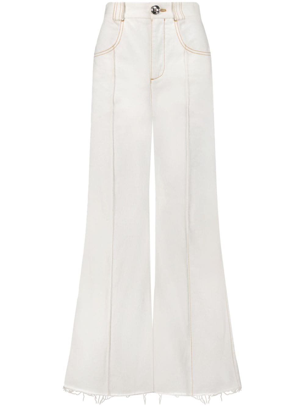 Giambattista Valli Halbhohe Wide-Leg-Jeans - Weiß von Giambattista Valli