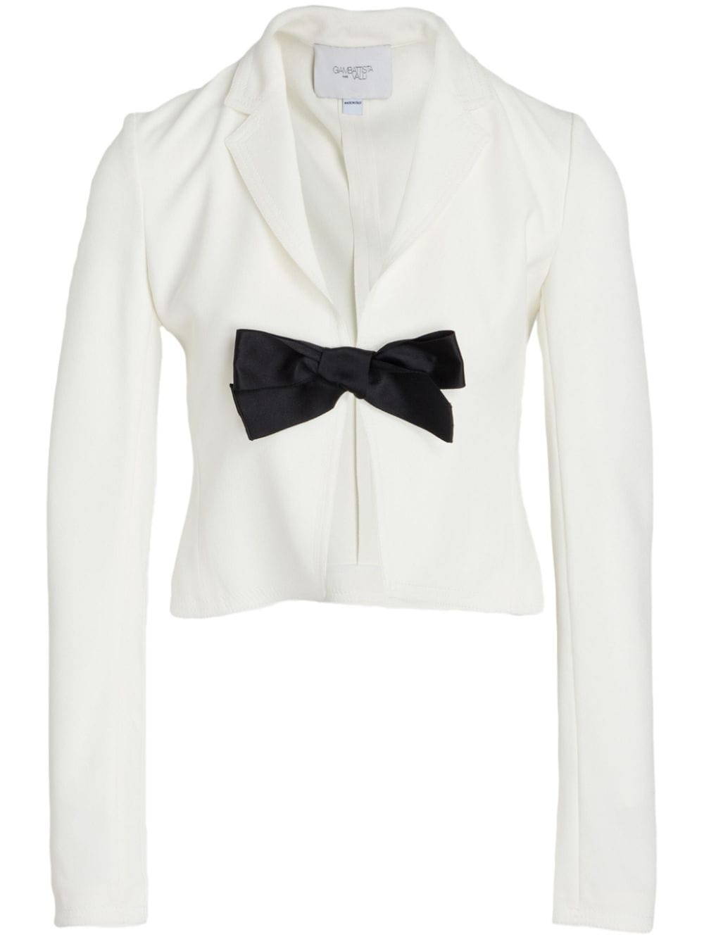 Giambattista Valli Krepp-Blazer mit Schleifendetail - Weiß von Giambattista Valli