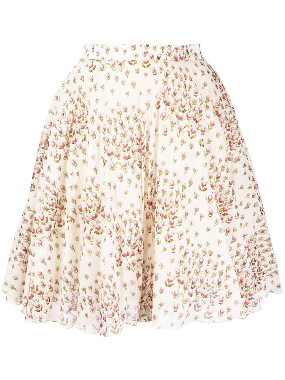 Giambattista Valli Ausgestellter Rock mit Blumen-Print - Nude von Giambattista Valli