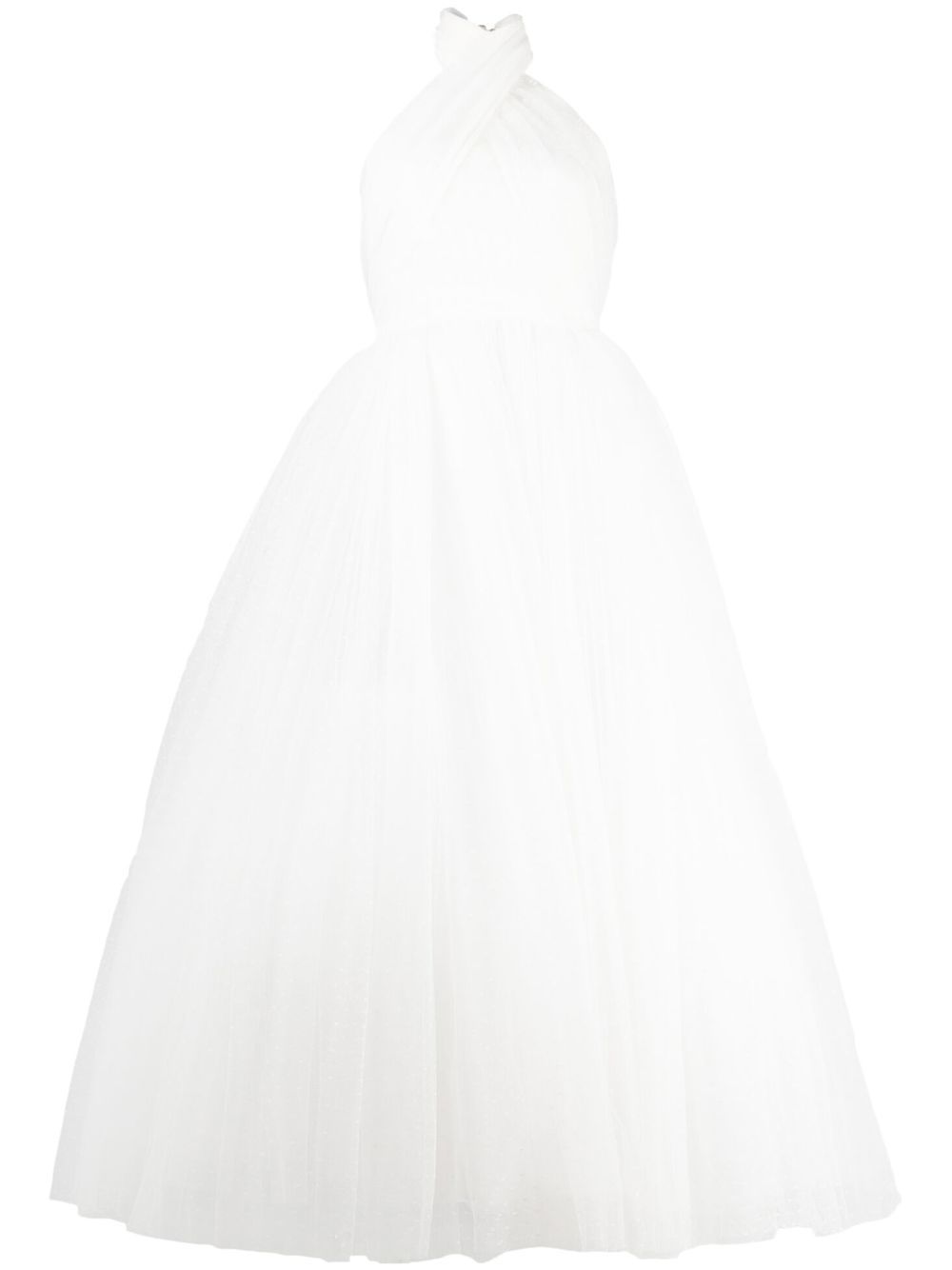 Giambattista Valli Midikleid mit Neckholder - Weiß von Giambattista Valli