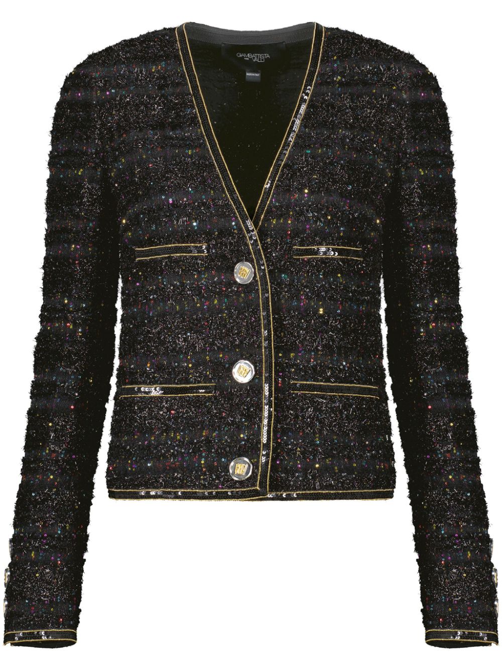 Giambattista Valli Tweed-Jacke mit Pailletten - Schwarz von Giambattista Valli