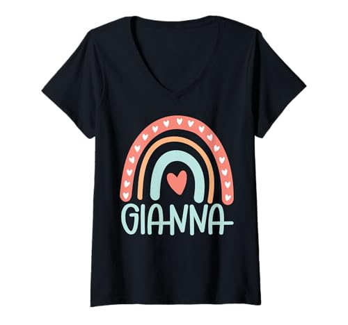 Damen Gianna Personalized Es ist eine Gianna-Sache T-Shirt mit V-Ausschnitt von Gianna 2024 Tees by K