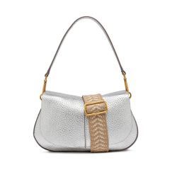 Gianni Chiarini Helena Silberne Lederschultertasche von Gianni Chiarini