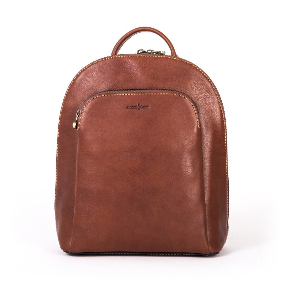 Gianni Conti - Cityrucksack Zaino In Pelle Donna Cognac Cognac von Gianni Conti