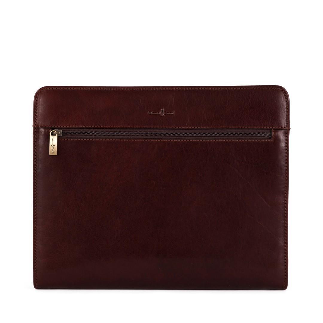 Gianni Conti - Schreibmappe Cartella In Pelle Marrone Braun von Gianni Conti