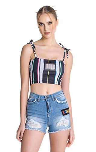 Gianni Kavanagh Damen Multicolor Chromatica Crop Top T-Shirt, bunt, Medium von Gianni Kavanagh