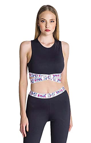 Gianni Kavanagh Damen Schwarz Gk Play Crop-Top Mode-Weste, Large von Gianni Kavanagh