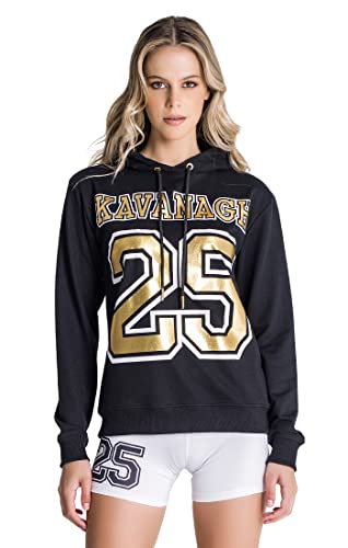 Gianni Kavanagh Damen Schwarz The League Oversized Hoodie Hooded Sweatshirt, 36 von Gianni Kavanagh