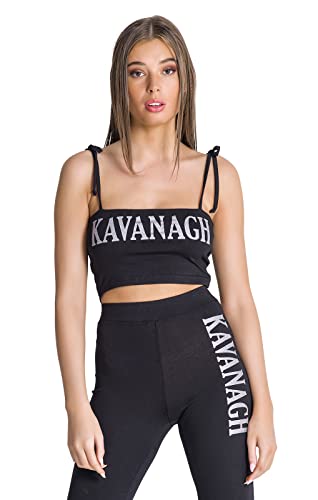 Gianni Kavanagh Damen Schwarzes Kavanagh Crop Top T-Shirt, Large von Gianni Kavanagh