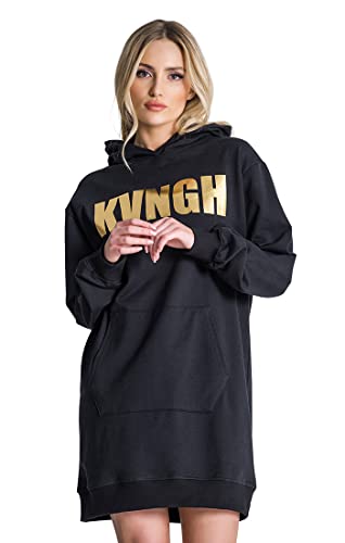 Gianni Kavanagh Damen Schwarzes Riot Hoodie Lässiges Kleid, 38 von Gianni Kavanagh